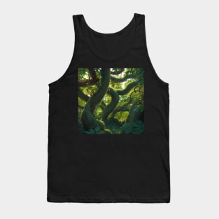 Close-Up Jungle Scene - Twisting Trees and Lianas Tank Top